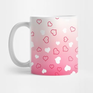 Pink Ombre Hearts Mug